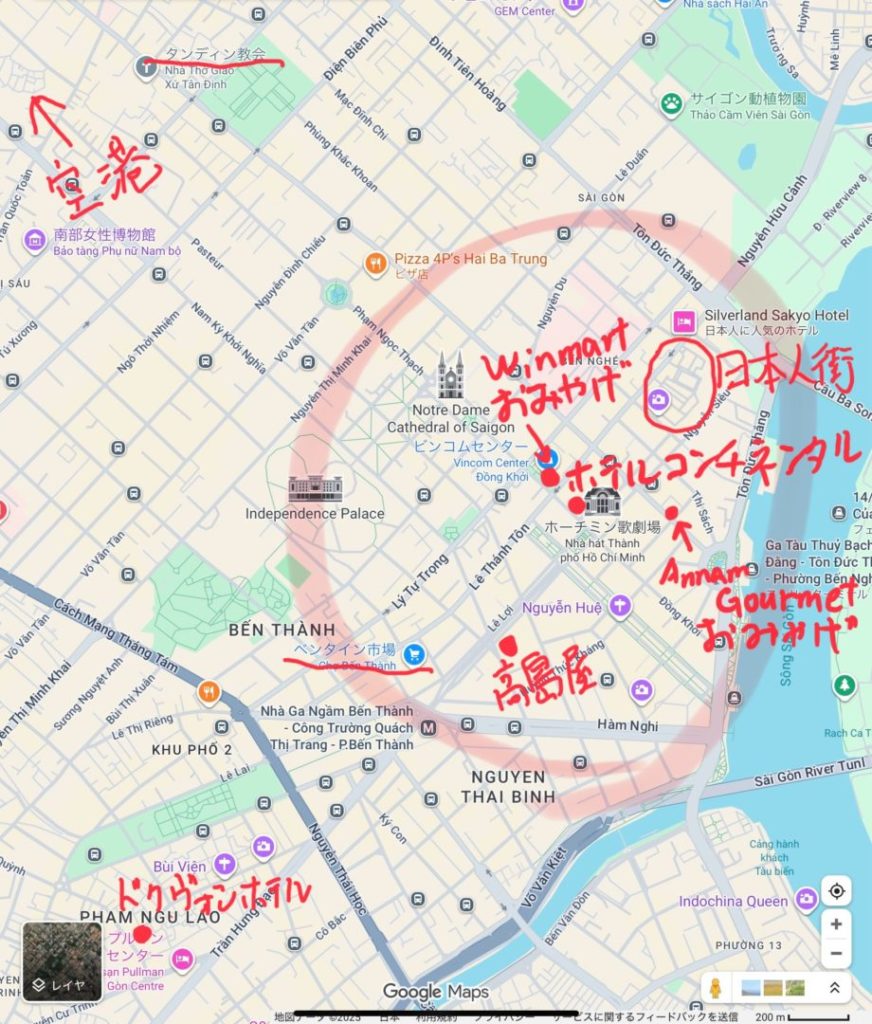 ホーチミンの地図